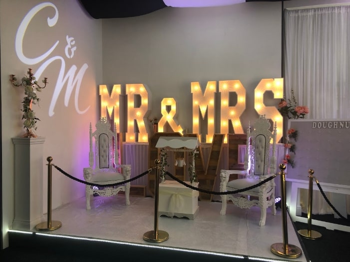 Giant MR. & Mrs. Letters Norwich Showroom